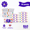 Wipe Me Downs, Water Based, Hypoallergenic Unscented Baby Wipes, 10 packs